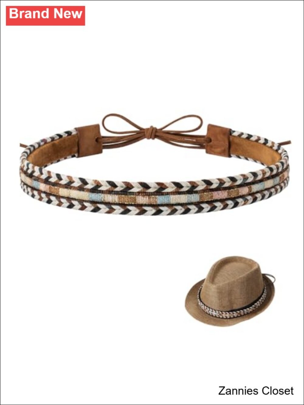 🤠 Western Cowboy Hat Band Leather Belt Buckle Hat Accessory